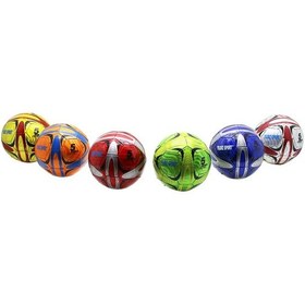 Resim Futbol Topu Dikişli Parlak Renkli 280gr 4741 Açık Mavi - Beyaz 