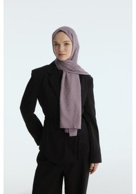 Resim Mirsoy Scarf İpeksi Jakar Şal Mira Desen Leylak 