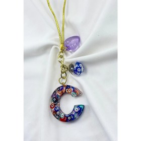 Resim Renkli Nazar Boncuklu C Harfi Araba Dikiz Ayna Süsü, Yeni Araba Hediyesi 