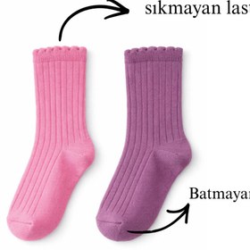 Resim SOLDE SOCKS Solde Premium Kız Bebek Soket Çorap 2’li Deneme Paketi - Pastel Renkler 