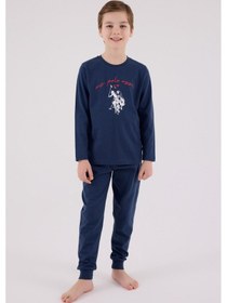 Resim U.S. Polo Assn. U.s. Polo Assn Erkek Çocuk Mavi Pijama Takımı 5274-48804 Mavi 