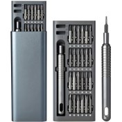 Resim 25-in-1 Hassas Tornavida Seti, Paslanmaz Çelik, Çok Fonksiyonlu, Dayanıklı Plastik, Şarj Edilemez, Mobil Telefon ve Tablet Montaj Onarımı için 
