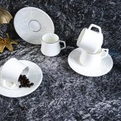 Resim Evaliza Paisley White 6 Kişilik Kahve Fincan Takımı 80 ml 