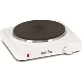 Resim Simfer HP1500Watt Elektrikli Ocak Tek Göz Beyaz Emaye 
