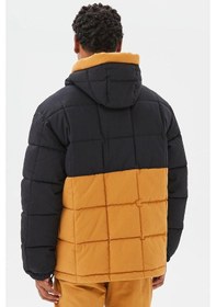 Resim Timberland Progressive Utility Pullover Puffer Erkek 1/2 Fermuarlı Kapüşonlu Şişme Mont Taba-siyah Taba 