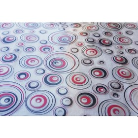Resim Şeffaf Desenli 80Cm X 200Cm Masa Örtüsü 1.7Mm Kalın Pvc Kaymaz Ma 