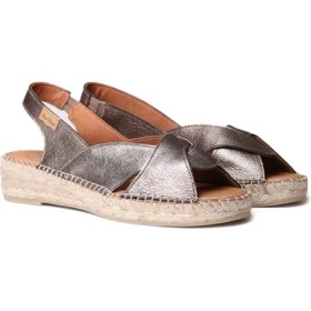 Resim Toni Pons Enola-P Kadın Deri Bronz Dolgu Topuk Espadril 1TONW2024183 