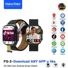 Resim FG 3 Haino Teko Android Akıllı Saat 5G Sim Kart Destekli Amoled Ekran Kameralı Wifi Google Play Destekli Dokunmatik Ekran Sim Kartlı Akıllı Saat 