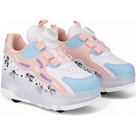 Resim Nils F Pudra Ortopedik Patenli Işıklı Çocuk Spor Ayakkabı Pudra 