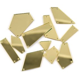 Resim Aker Hediyelik Kına Dağıtmalıkları Hazırlamak Için 2cm 10 Adet Akrilik Malzeme Delikli Yapışkanlı 