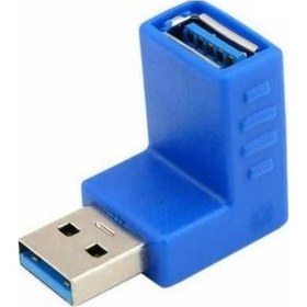 Resim USB 3.0 90 Derece L Dirsek Dişi - Erkek Çevirici Dönüştürücü 
