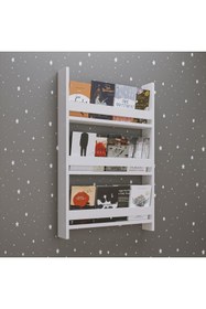 Resim Artemis Montessori Tarzı Çocuk Odası 3 Raflı Kitaplık Beyaz 