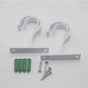 Resim Dashanshop 2 Adet Beyaz Alüminyum Perde Askısı - Sağlam Kanca Tasarımı, Kolay Kurulum 