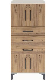 Resim Arges Dolap Tek Raflı 3 Çekmeceli 4 Kapaklı 60x30x134 Aytaşı-çam Aytaşı 
