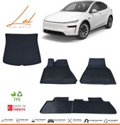 Resim Lal Tesla Model Y Juniper 3d Havuzlu Paspas Bagaj Havuzu Seti (2019 VE SONRASI UYUMLU) 