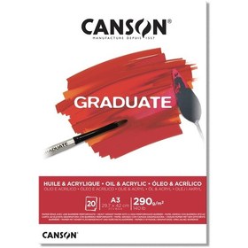 Resim Canson Yağlıboya ve Akrilik Defteri Blok 290 G A3 20 Sayfa 