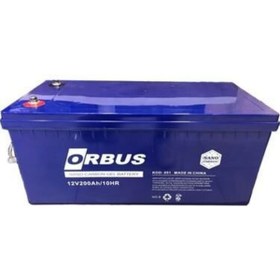 Resim ORBUS 12 Volt 200 Amper Jel Akü Ölçüler-522*240*240 Mm-60 Kg. 