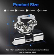 Resim Lemestar 360 Ayarlanabilir Led Işık Çubuğu Montaj Braketi - 2 Adet, Paslanmaz Çelik, Araçlar İçin 