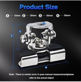 Resim Lemestar 360 Ayarlanabilir Led Işık Çubuğu Montaj Braketi - 2 Adet, Paslanmaz Çelik, Araçlar İçin 