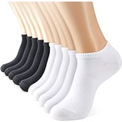 Resim socksbox 10'lu Görünmez Spor Ayakkabı Çorabı/5siyah+5beyaz /35-39 