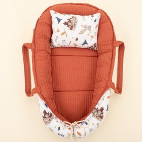 Resim Babynest ve Yastık- Çift Taraflı - Kiremit Örgü - Harry 