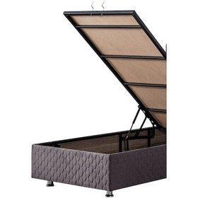 Resim Setaymobilya Baza, Duke Antrasit Tek Kişilik Baza + Başlık, Mdf, Setay 