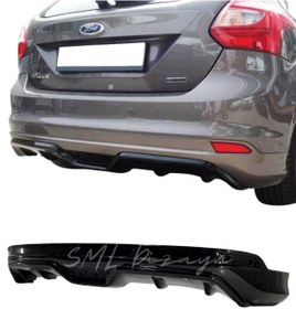 Resim SML Dizayn Ford Focus 3 2012-2014 Hatchback Arka Ek-difüzör (PLASTİK) Boyasız Focus Arka-difizör-bodykit-ek 