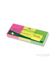 Resim Faber-Castell Yapışkan Notluk 50X40Mm Karışık Fosforlu 3 Renk 