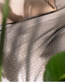 Resim Madame Coco Aceline Çift Kişilik %100 Pamuk Yatak Örtüsü - Gri Gri 