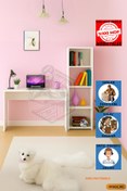 Resim Mobilyanı Tasarla Tamamı MDF Boy Kitaplıklı 4 Raflı Çalışma Odası Seti 