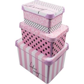 Resim Style Box Lady'S Secret Saklama Kutusu- 3 Parça Set 