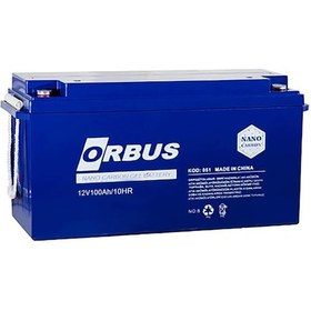 Resim Orbus 12Volt 100 Amper Derin Döngü Karbon Jel Akü 