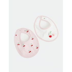 Resim LC Waikiki Desenli Kız Bebek Mama Önlüğü 2 Li (S6) 