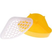 Resim Suntek Kafes Köşe Tuvalet Çiş Lazımlık Tip-1---sarı 