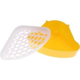 Resim Suntek Kafes Köşe Tuvalet Çiş Lazımlık Tip-1---sarı 