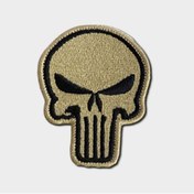 Resim PEÇ Tan Rengi - Cezalandırıcı Maske Nakışlı Arma / Patch / Yama / Cırtlı / Airsoft 