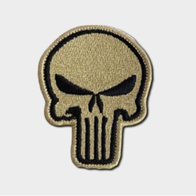 Resim PEÇ Tan Rengi - Cezalandırıcı Maske Nakışlı Arma / Patch / Yama / Cırtlı / Airsoft 