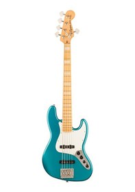 Resim Squier 0374553508 Classic Vibe Active '70s Jazz Bass V Ocean Turquoise 5 Telli Aktif Bas Turkuaz Renk Ve 70'ler Stili Blok İşaretçiler 