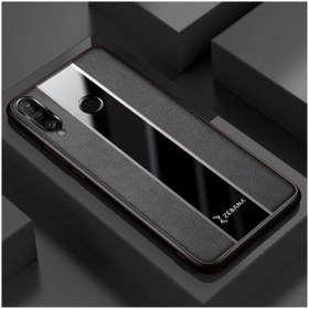 Resim Dara Aksesuar Huawei P30 Lite Uyumlu Kılıf Zebana Premium Deri Kılıf Siyah 