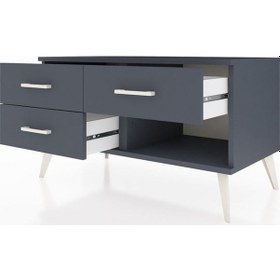 Resim Hyperion Şifonyer 3 Çekmeceli 88x44x48 Antrasit-antrasit Antrasit 
