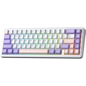 Resim Aula F65 Nimbus V3 Switch Mekanik Rgb Tkl Makrolu Hot Swap Kablosuz Klavye Pastel 