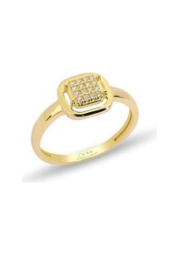 Resim Çgk Çiğdem Gürel Kuyumculuk Kare Altın Yüzük Yaldız 