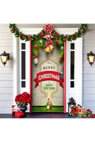 Resim PROMISEBACKDROP2 190x75cm Lastikli kapı süsü, Kumaş kapı giydirme, Christmas decor, Yılbaşı, Okul etkinlik kapı süsü 