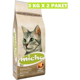 Resim Micho Tavuklu Yetişkin Kedi Maması 2 x 3 KG 