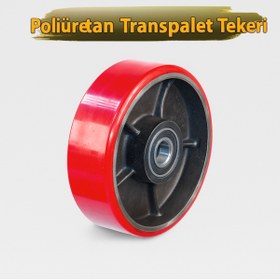 Resim Zet Rulmanlı Döküm Üzeri Poliüretan Kaplama Yedek Transpalet Tekeri 