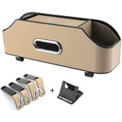 Resim Tenfowee Araç Koltuk Düzenleyici: Çok Fonksiyonlu Depolama Çantası, Telefon Tutucu Ve Bardaklık İle Pratik Çözüm 