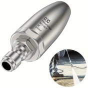 Resim Turbo Yüksek Basınçlı Yıkayıcı Nozulu, Güçlü Temizlik Tabancası Aksesuarı, 3625PSI Basınçlı Yıkayıcı Nozulu 1/4" Hızlı Bağlantı Döner Püskürtme Başlığı ile, Araba ve Dış Mekan Yüksek Basınçlı Yıkayıcı Nozulu 