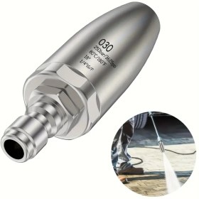 Resim Turbo Yüksek Basınçlı Yıkayıcı Nozulu, Güçlü Temizlik Tabancası Aksesuarı, 3625PSI Basınçlı Yıkayıcı Nozulu 1/4" Hızlı Bağlantı Döner Püskürtme Başlığı ile, Araba ve Dış Mekan Yüksek Basınçlı Yıkayıcı Nozulu 