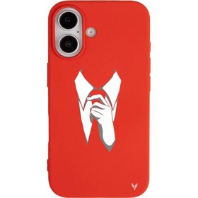 Resim iPhone 16 Kravat Telefon Kılıfı 