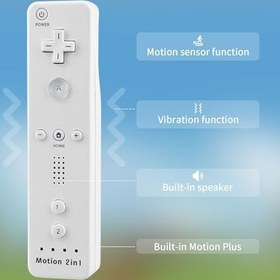 Resim OSTENT Nintendo Wii/Wii U Konsol Oyunu için Motion Plus Dahili 2'si 1 Arada Uzaktan Kumanda, Renk Beyaz 